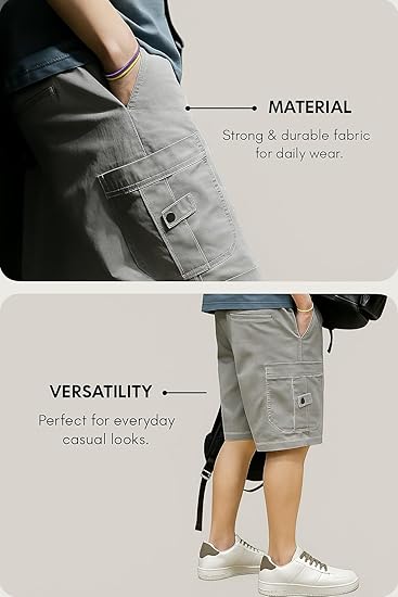 Lymio Men Shorts || Cotton Short for Men || with Pocket Style (Shorts-09-12)